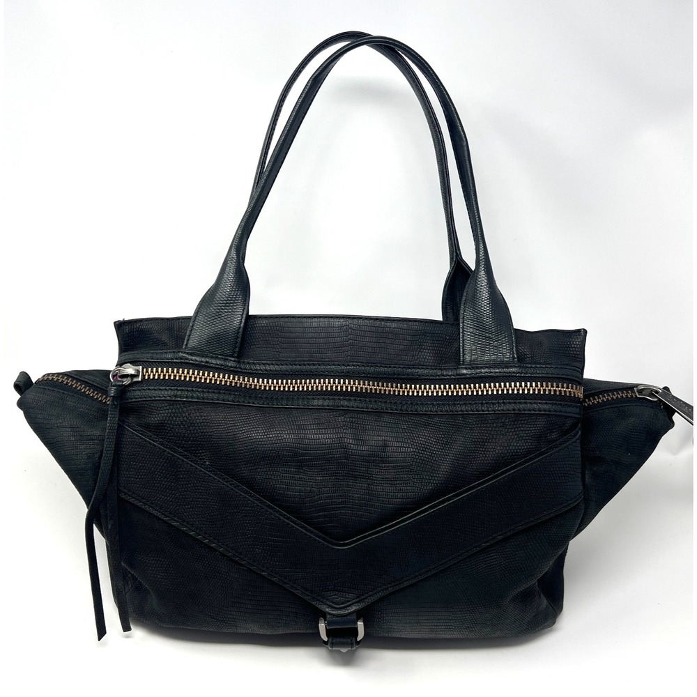 BOTKIER‎ Soft Black Leather TRIGGER Stud Satchel Shoulder Bag - Picture 2 of 11
